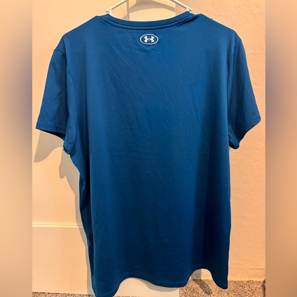 Under Armour Men's Sports Style Short Sleeve Logo Tee in Blue XL - Picture 4 of 4
